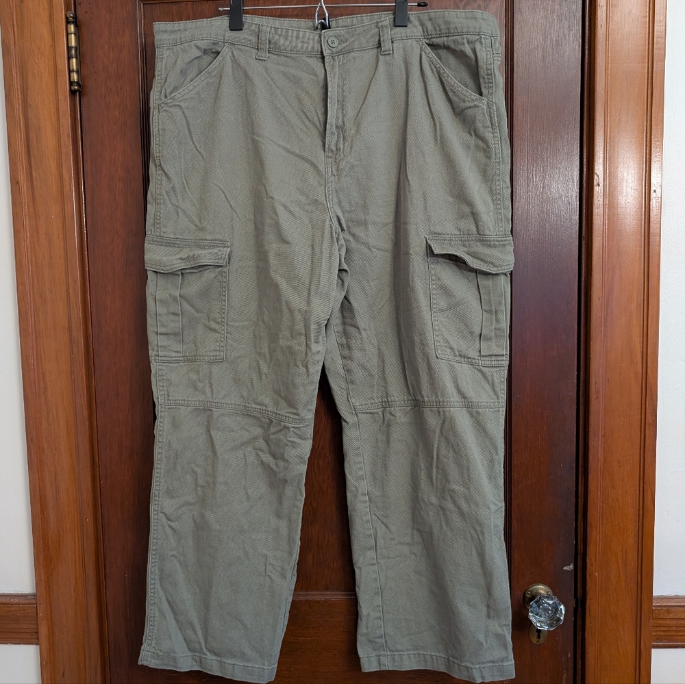 Women's H&M Cotton Army Green Cargo Pants